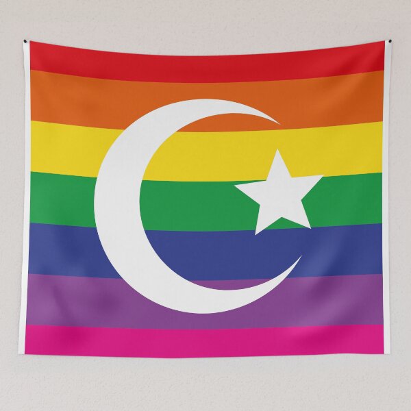 Item preview, Muslim Pride Rainbow Crescent Moon designed and sold by Dr-Faustus.