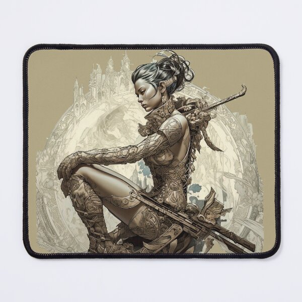 Item preview, the gate keeper drawing(no background)fantasy-sexy-beautiful-woman-princess-dark-abstract-detailed designed and sold by Hermossa-Art.