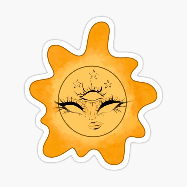 Boho Sun Sticker for Sale by scribblewithsyd