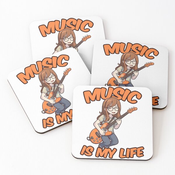 Item preview, A girl playing her favourite guitar designed and sold by AestheticsArt81.
