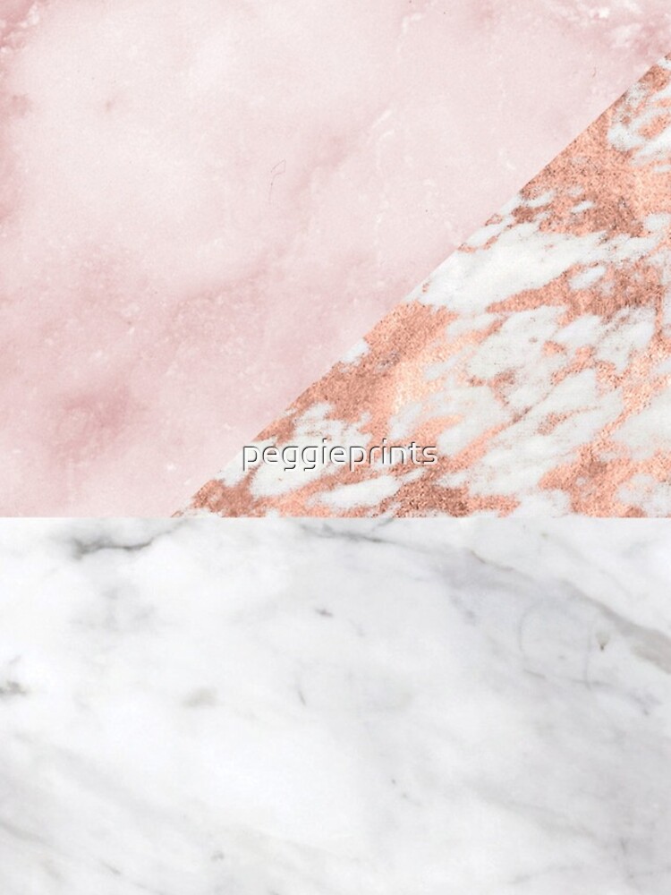 Mixed pinks rose gold marble by peggieprints