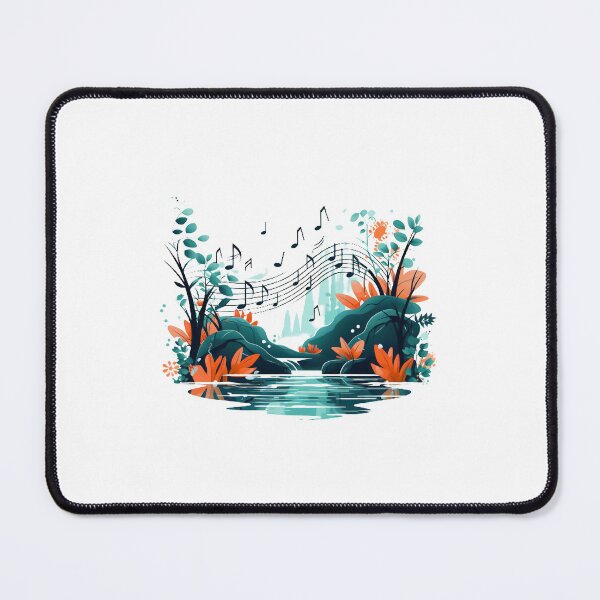 Item preview, Musical Pattern with Flowing Notes River designed and sold by lessyun.