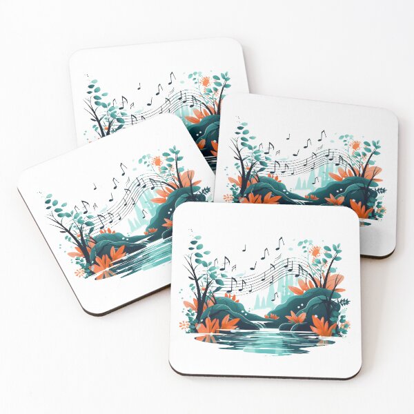 Item preview, Musical Pattern with Flowing Notes River designed and sold by lessyun.