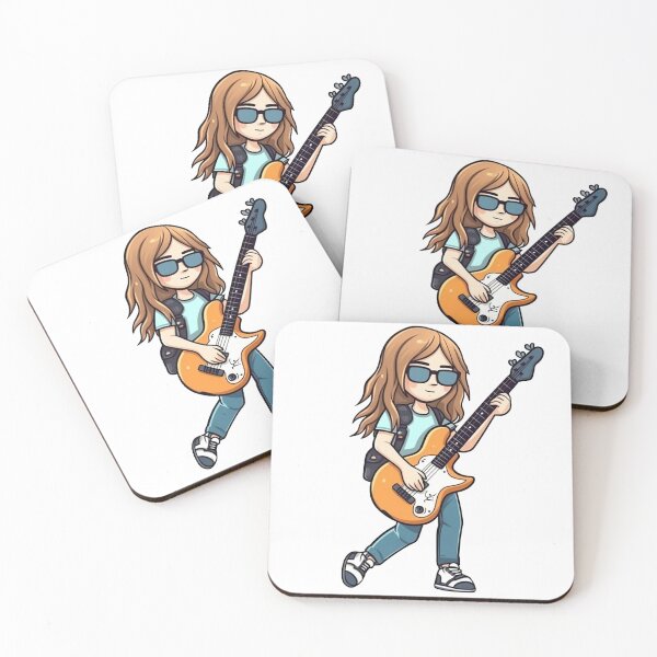 Item preview, A girl playing her favourite guitar designed and sold by AestheticsArt81.