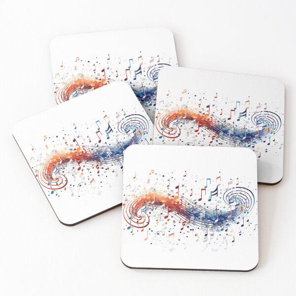 Item preview, Musical Pattern with Notes Waves designed and sold by lessyun.