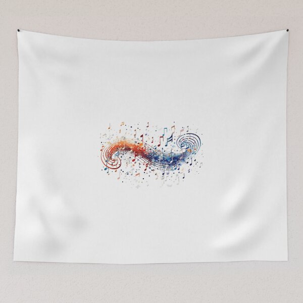 Item preview, Musical Pattern with Notes Waves designed and sold by lessyun.
