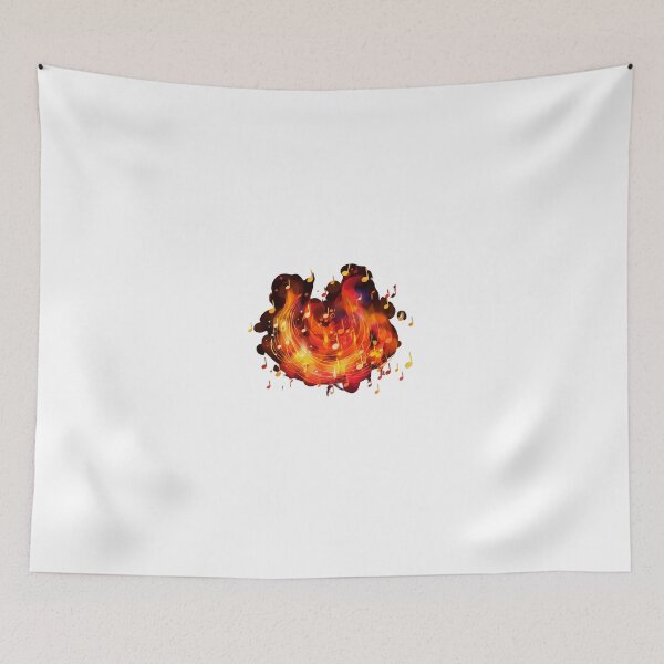 Item preview, Musical Pattern with Notes Flames designed and sold by lessyun.