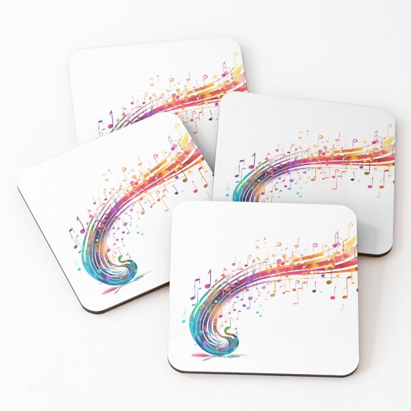 Item preview, Musical Pattern with Notes Rainbow designed and sold by lessyun.