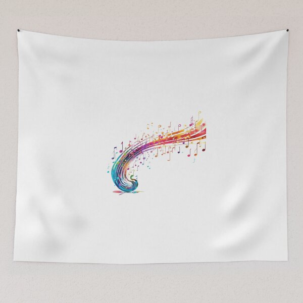 Item preview, Musical Pattern with Notes Rainbow designed and sold by lessyun.