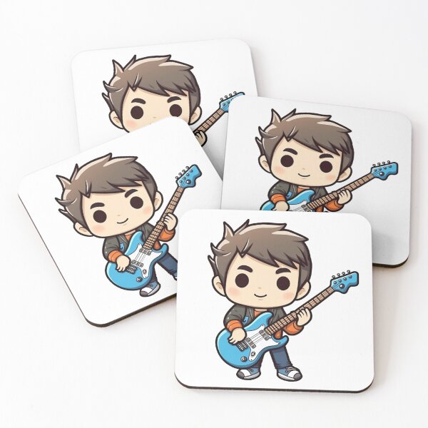 Item preview, A boy playing his favourite guitar designed and sold by AestheticsArt81.
