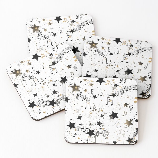 Item preview, Musical Pattern with Notes Clock designed and sold by lessyun.