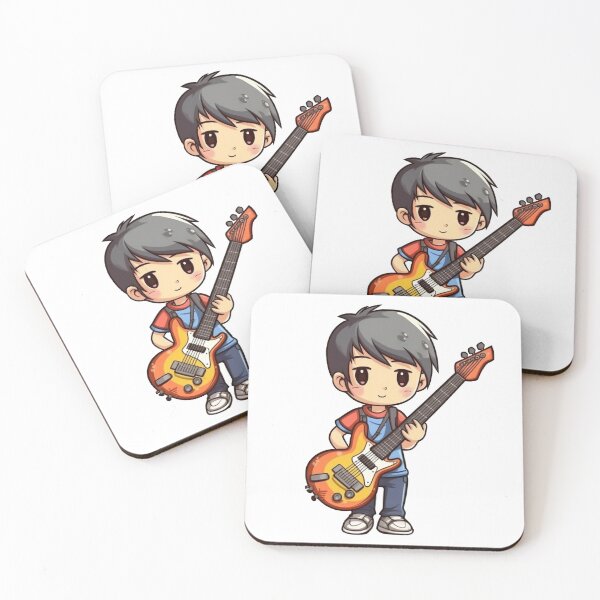Item preview, A boy playing his favourite guitar designed and sold by AestheticsArt81.