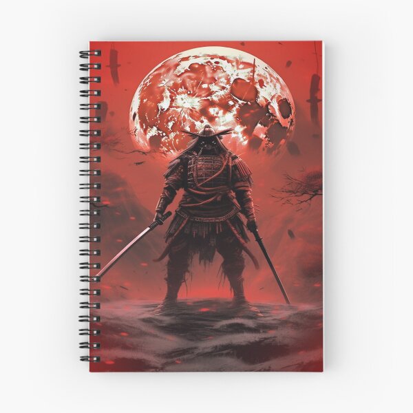 Item preview,  "Red Moon over the Battlefield: A Samurai at the Twilight of Battle" designed and sold by Anthonny Barlan.