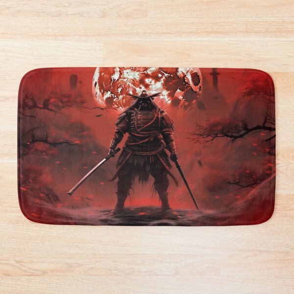 Item preview, "Red Moon over the Battlefield: A Samurai at the Twilight of Battle" designed and sold by Anthonny Barlan.