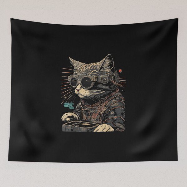 Item preview, Cyberpunk Cat Wearing Vr Glasses designed and sold by vuhungbnz.