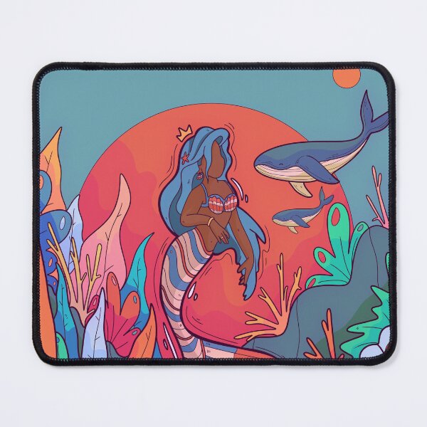 Item preview, The crowned mermaid designed and sold by Swadeillustrations.