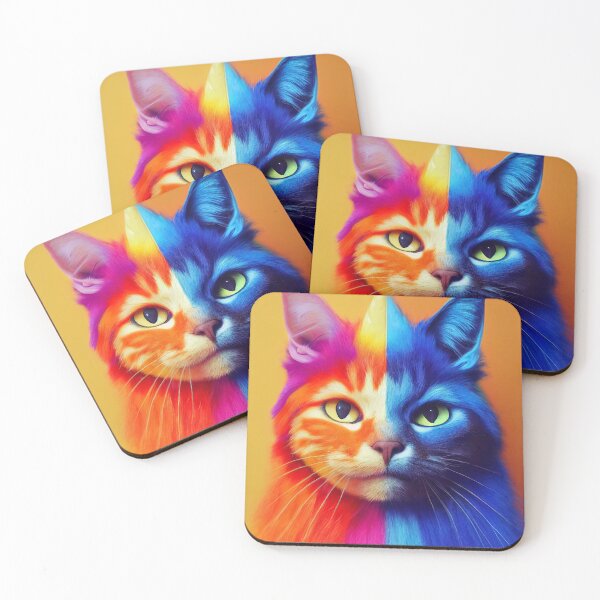 Item preview, Rainbow cat Mia - The colorful and colorful cat designed and sold by Pixelboys.