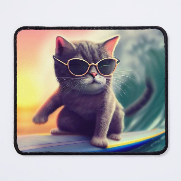 Item preview, Let's Go Surfing - Cat designed and sold by TheHelpingCat.