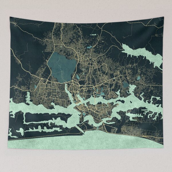 Item preview, Abidjan City Map of Côte d'Ivoire - Summer designed and sold by deMAP.