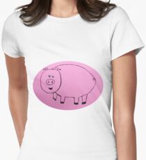 Pig - Cochon - Martin Boisvert T-shirt col V femme