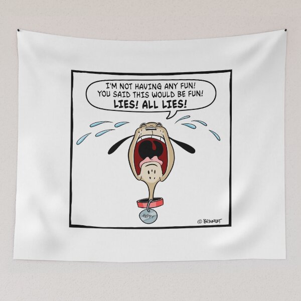 Item preview, Crying Puppy Comic Strip Panel Color Retro 50s Cartoon Style designed and sold by skullislandprod.