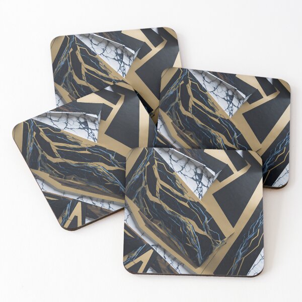 Item preview, Golden Black Marble designed and sold by TondoMeander.
