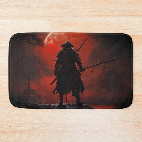 Item preview, "Red Moon over the Battlefield: A Samurai at the Twilight of Battle" designed and sold by Anthonny Barlan.