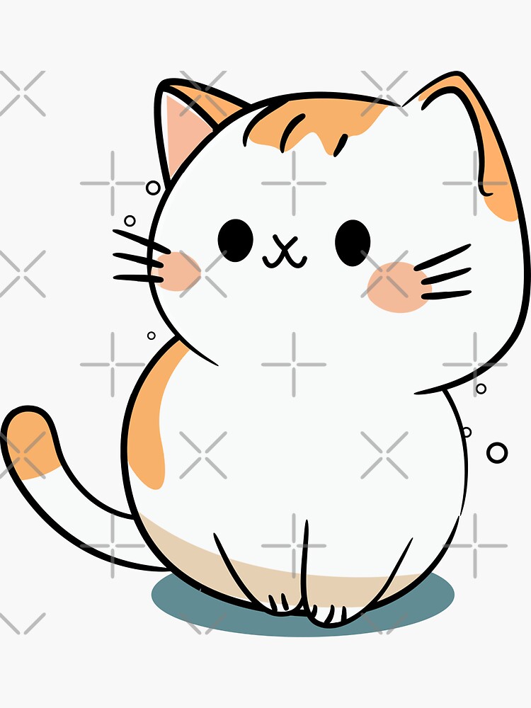 Cute Kawaii Cat Sticker