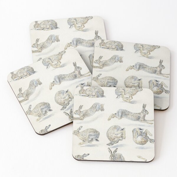 Item preview, Vintage Hare Study Sketch with Watercolours | P410 designed and sold by Piccolo Fiore Prints.