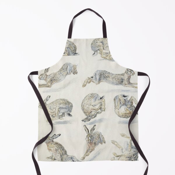 Item preview, Vintage Hare Study Sketch with Watercolours | P410 designed and sold by Piccolo Fiore Prints.