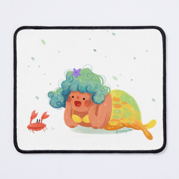 Item preview, A little chat with rainbow chubby mermaid designed and sold by lisasaputra.