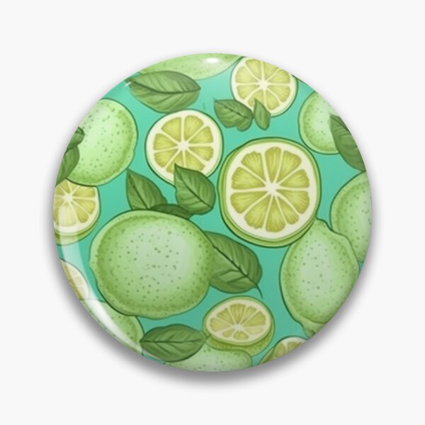 Item preview, Pomelo Lemon Lime Pattern on Green Background for Summer - Citrus Fruit Retro designed and sold by justpaintspace.