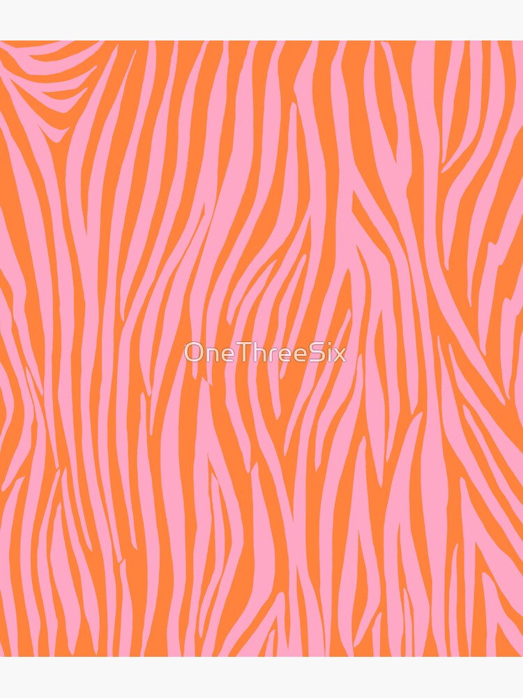 Pink and Orange Zebra Vinyl