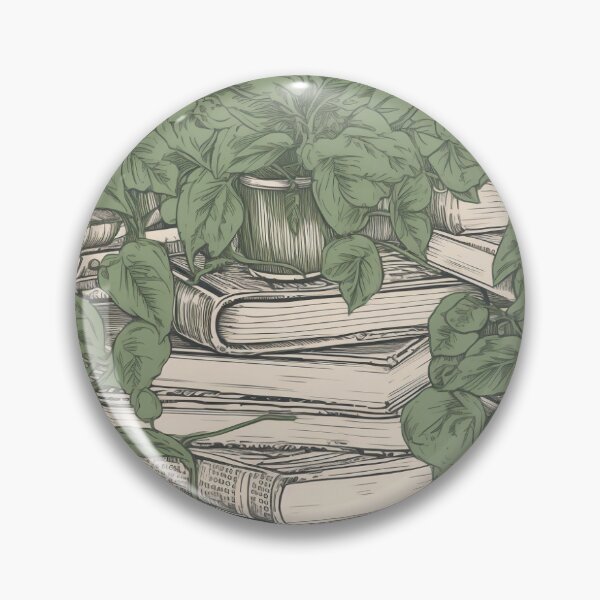 Item preview, Library of Vines Pattern: Plants and Stacks of Books designed and sold by AlfredsJumper.