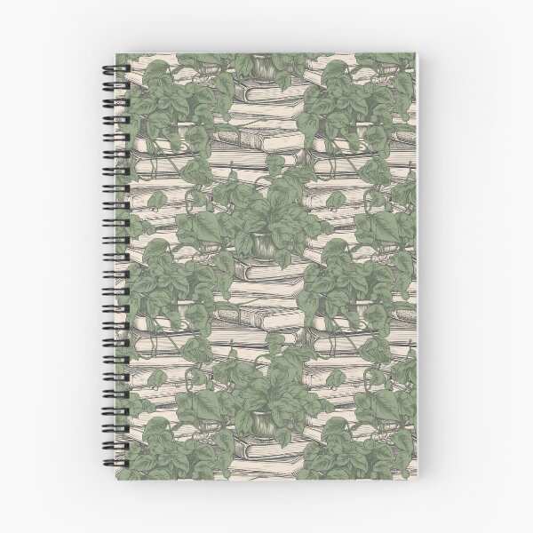 Item preview, Library of Vines Pattern: Plants and Stacks of Books designed and sold by AlfredsJumper.