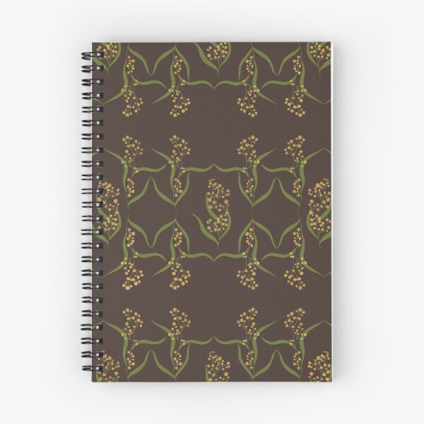 Item preview, Gold acacias on a brown background designed and sold by LianaTomson.
