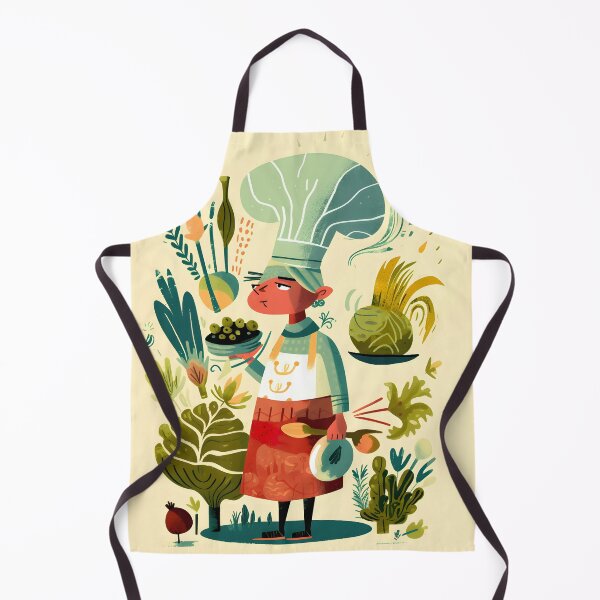 Item preview, French Cook with Plants and Veggies designed and sold by UrbanShoreArt.