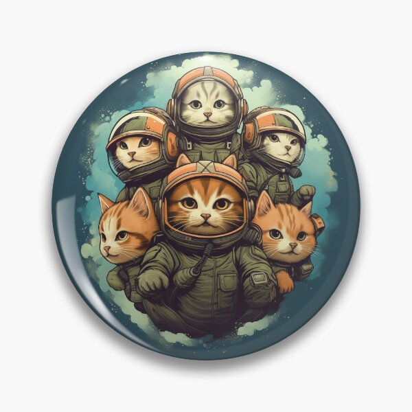 Item preview, Cosmonaut Kitty Crew designed and sold by FlameOwlDesign.