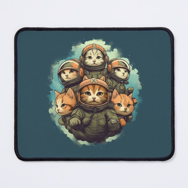 Item preview, Cosmonaut Kitty Crew designed and sold by FlameOwlDesign.