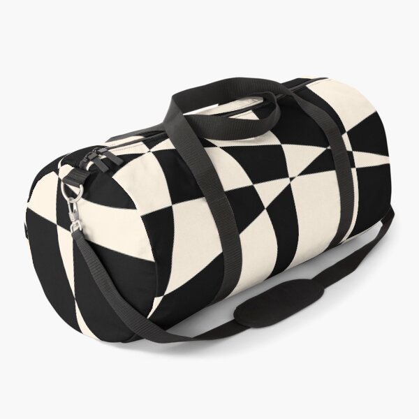 Item preview, Deconstructed Harlequin Midcentury Modern Abstract Pattern in Black and Almond Cream designed and sold by kierkegaard.