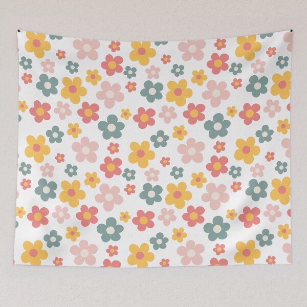 Item preview, Colourful Cute Modern Flowers Pattern designed and sold by Ana Moguš.