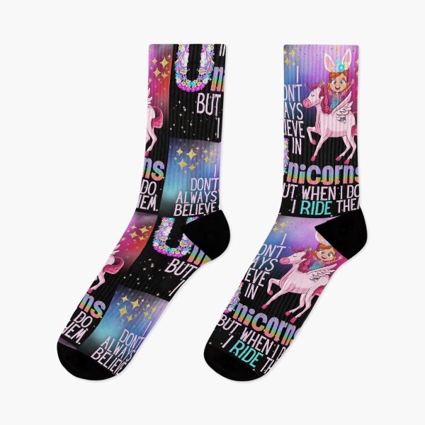 Item preview, I don't always believe in unicorns, but when I do I ride them designed and sold by LivingRoomZoo.
