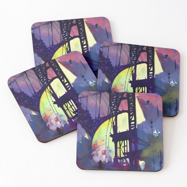 Item preview, Abstract painting Manhattan bridge designed and sold by rolffimages.