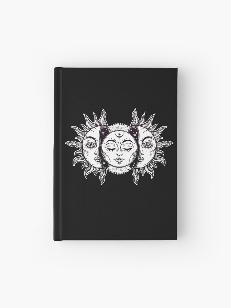 Thumbnail 1 of 3, Journal, Vintage Retro Sun and Moon Solar Eclipse designed and sold by MagneticMama.