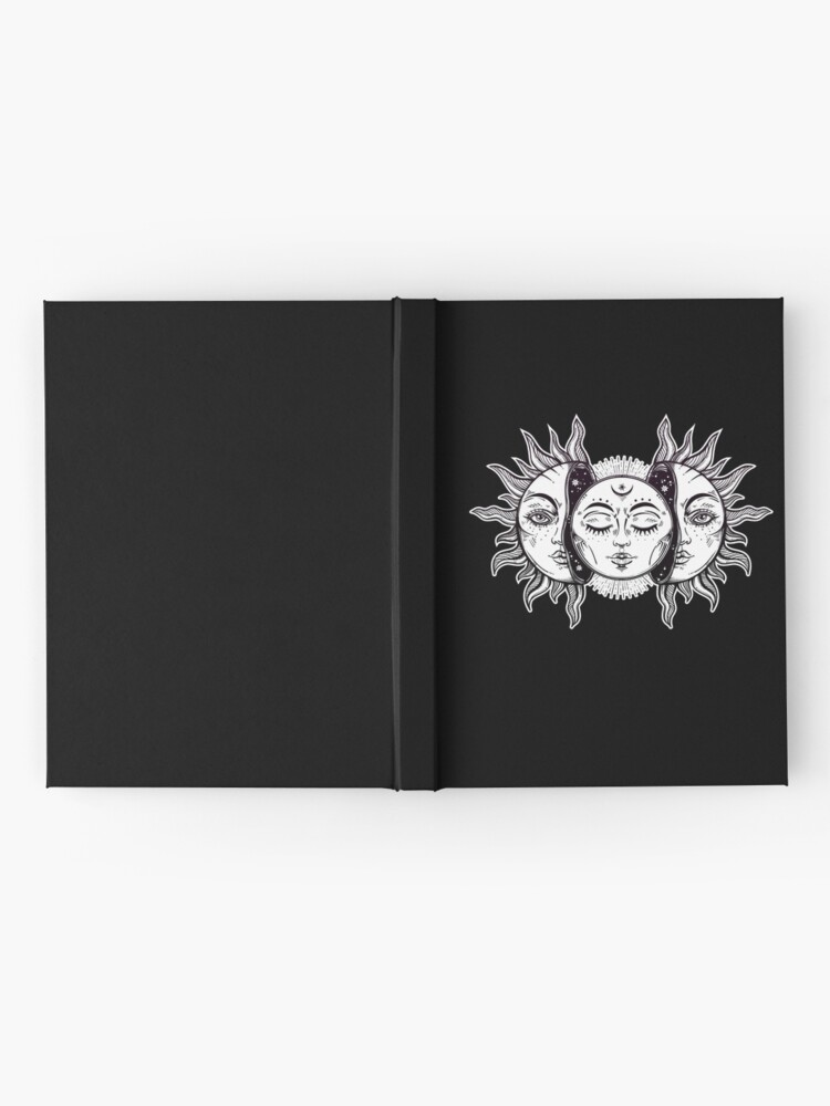 Thumbnail 2 of 3, Journal, Vintage Retro Sun and Moon Solar Eclipse designed and sold by MagneticMama.