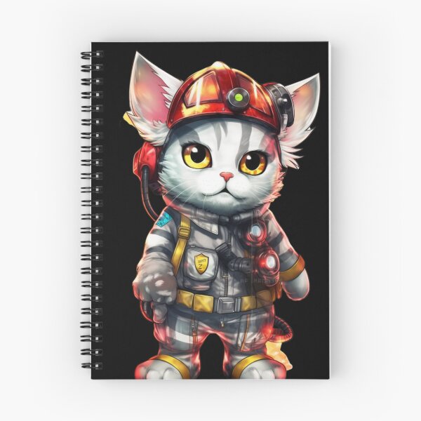 Item preview, Superhero firefighter cat designed and sold by HarriPaloma.