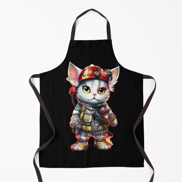Item preview, Superhero firefighter cat designed and sold by HarriPaloma.