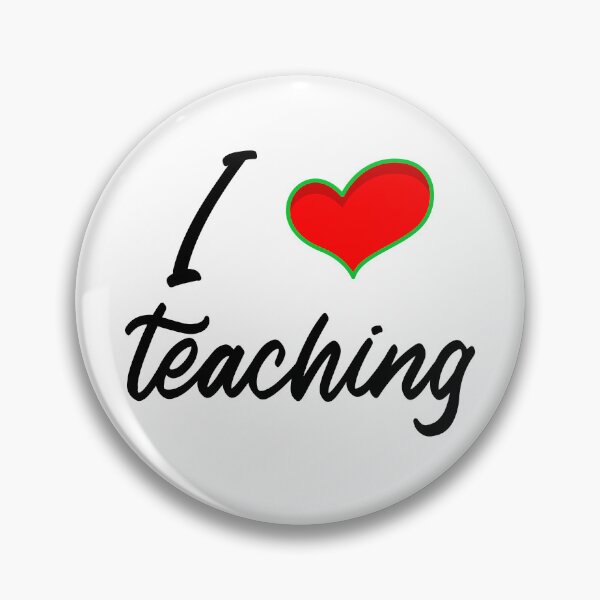 Item preview, I love teaching, teacher life, teachers slogan, modern digital illustration art designed and sold by MarJul.