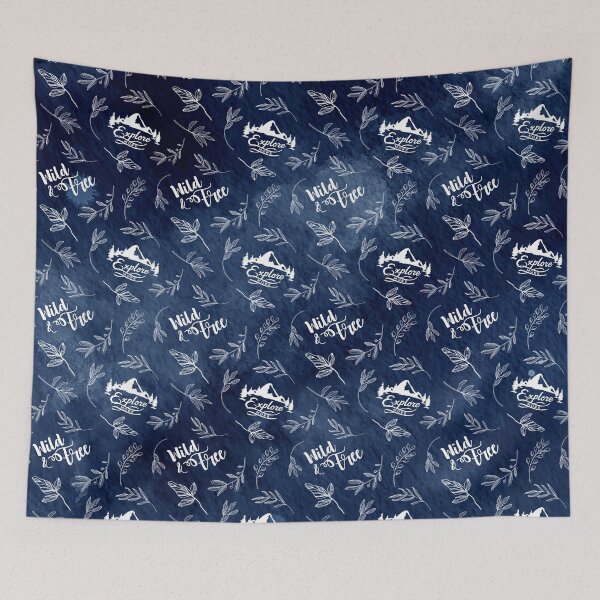 Item preview, Indigo Wild & Free Explore pattern designed and sold by ApricotBlossom.