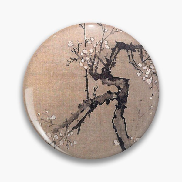 Item preview, Korean Painting Minhwa White Plum Blossoms designed and sold by tangerinemars.